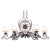 Meyda Green 117410 - 48" Long Christabel 6 Light Oblong Chandelier