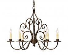  120793 - 28" Wide Eve 6 Light Chandelier