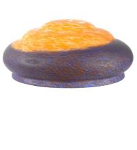  12201 - 14"W X 6"H ORANGE/BLUE PATE-DE-VERRE 3 TIER SHADE