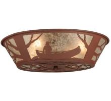 Meyda Green 127250 - 22.5" Wide Canoe At Lake Flushmount