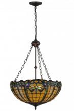  138577 - 20"W Dragonfly Trellis Inverted Pendant