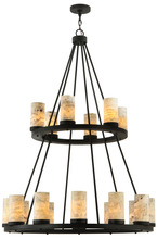  140432 - 42" Wide Loxley Jadestone 18 LT Two Tier Chandelier