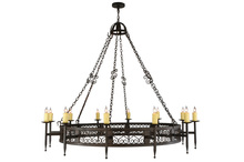 Meyda Green 142552 - 72"W Toscano 12 LT Chandelier