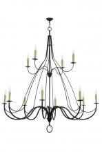  146889 - 68" Wide Bell 12 Light Two Tier Chandelier