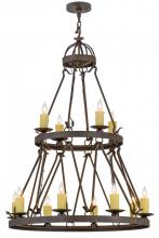  154642 - 36"W Lakeshore 12 LT Two Tier Chandelier