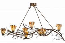  155941 - 61"L Winter Solstice Delta Jadestone 8 LT Oblong Chandelier