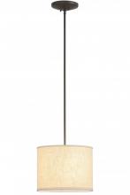  156829 - 14"W Cilindro Beige Textrene Pendant