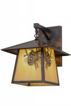  159314 - 12"W Stillwater Winter Pine Hanging Wall Sconce