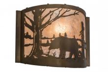  169675 - 12" Wide Bear at Lake Wall Sconce