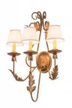  174347 - 18"W French Elegance 3 LT Wall Sconce