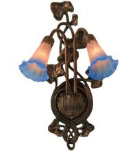 Meyda Green 17502 - 11"W Pink/Blue Pond Lily 2 LT Wall Sconce