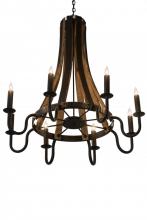  180364 - 43" Wide Barrel Stave Madera 8 Light Chandelier