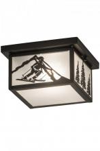  188346 - 12" Square Hyde Park Alpine Flushmount