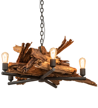  201247 - 35" Wide Driftwood 5 Light Chandelier