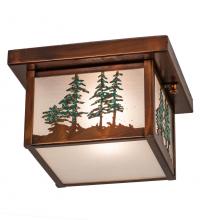  212361 - 10" Square Hyde Park Tall Pines Flushmount