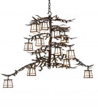  223801 - 48" Long Pine Branch 12 Light Chandelier