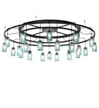  224641 - 75" Wide Mason Jar 24 Light Chandelier