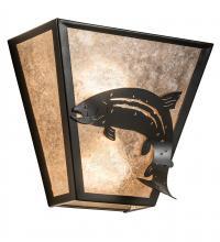  237164 - 13" Wide Leaping Trout Wall Sconce