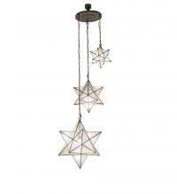  247440 - 36" Wide Moravian Star 3 Light Cascading Pendant