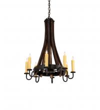  248830 - 24" Wide Barrel Stave Madera 8 Light Chandelier