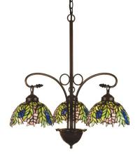  27415 - 30"W Tiffany Honey Locust 3 LT Chandelier