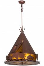  50109 - 24"W Teepee W/Buffalo Pendant