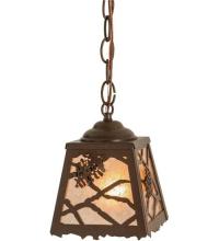  50940 - 6"Sq Spruce Pine Mini Pendant