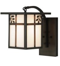  53710 - 9"W Hyde Park Sprig Curved Arm Wall Sconce