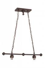 Meyda Green 66238 - 32"L Mahogany Bronze 2 LT Island Pendant Hardware