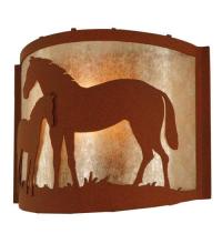 Meyda Green 67713 - 12"W Mare & Foal Wall Sconce