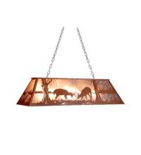  79726 - 48"L Battling Bucks Oblong Pendant