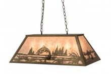  98682 - 33"L Leaping Trout Oblong Pendant