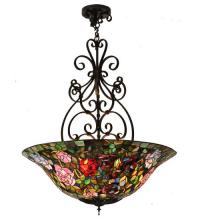  99163 - 38"W Tiffany Rosebush Inverted Pendant