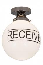 Meyda Blue 186574 - 10" Wide Personalized "Receive" Deli Orb Flushmount