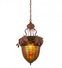 Meyda Blue 187087 - 15" Wide Oak Leaf & Acorn Pendant