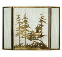 Meyda Blue 68388 - 36" Wide X 26" High Tall Pines Fireplace Screen