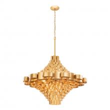  369F17AGCB - Totally Tubular 17-Lt Foyer - Antique Gold/Carbon Black