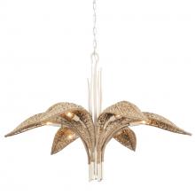  519C06CW - Century Palm 6-Lt Chandelier - Country White