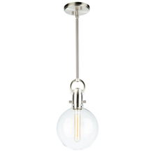  AC10120SN - Single Round Glass Pendant (Satin Nickel)