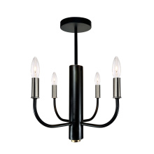 Artcraft AC10624BN - Avalon 4 Light Semi Flushmount Brushed Nickel & Black