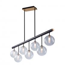  AC11767VB - Aurelia Collection 7-Light Island Light, Matte Black & Brass