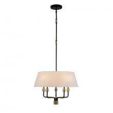 Artcraft AC12035BB - Providence 5 Light Pendant, Black, Brushed Brass