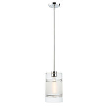  AC11620PN - Single Clear Frosted Glass Pendant