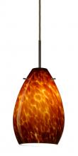  1BC-171318-LED-BR - Besa Pendant Pera 6 Bronze Amber Cloud 1x5W LED