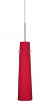  1BC-5674RM-LED-SN - Besa Camino Pendant Satin Nickel Ruby Matte 1x5W LED