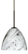  1BC-7572MG-LED-BR - Besa Sasha LED Pendant 1Bc Marble Grigio Bronze 1x9W LED