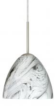  1BC-7572MG-LED-SN - Besa Sasha LED Pendant 1Bc Marble Grigio Satin Nickel 1x9W LED