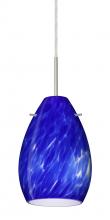  1BT-171386-LED-SN - Besa Pendant Pera 6 Satin Nickel Blue Cloud 1x5W LED