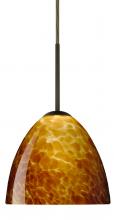  1BT-757218-LED-BR - Besa Sasha LED Pendant 1Bt Amber Cloud Bronze 1x9W LED