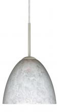  1BT-757219-LED-SN - Besa Sasha LED Pendant 1Bt Carrera Satin Nickel 1x9W LED